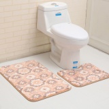 Yika 100% Polyester Xoắn Nặng 2 piece Thảm Nhà Tắm In Hình Nhà Tắm Có Thể Giặt Bằng Máy #4-quốc tế
