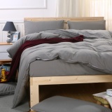 Yika Plain Duvet Cover & Pillow Case Quilt Cover Bedding Set Size:Super King Quilt Cover