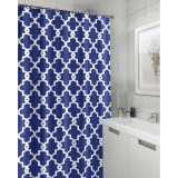 Yika Waterproof Polyester Fabric Various Pattern & 12 Hooks Bathroom Shower Curtain