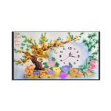 Tranh đính đá Đồng hồ cây mai YN2062-Ngọc Thịnh