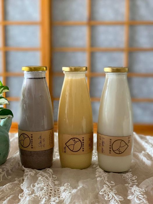Chai Thủy Tinh Nắp Thiếc Đựng Sữa Hạt 500ml