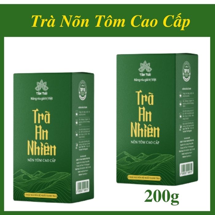 Trà Nõn Tôm Cao Cấp hộp 200g Trà Thái Nguyên 2 gói 100g Trà Xanh Tâm Thái An Nhiên Chè Nõn Tôm Tân Cương Thái Nguyên H200g