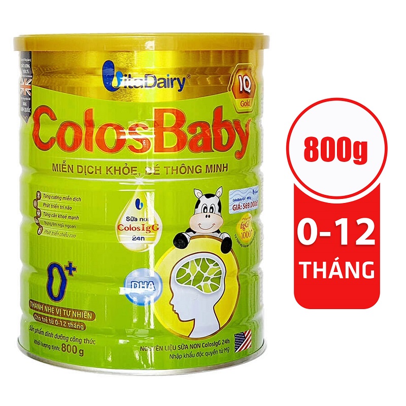 (Hỏa Tốc HCM) Sữa Colosbaby IQ 0+, 1+, 2+ 800gr ( Date Mới, Có Tích Điểm)
