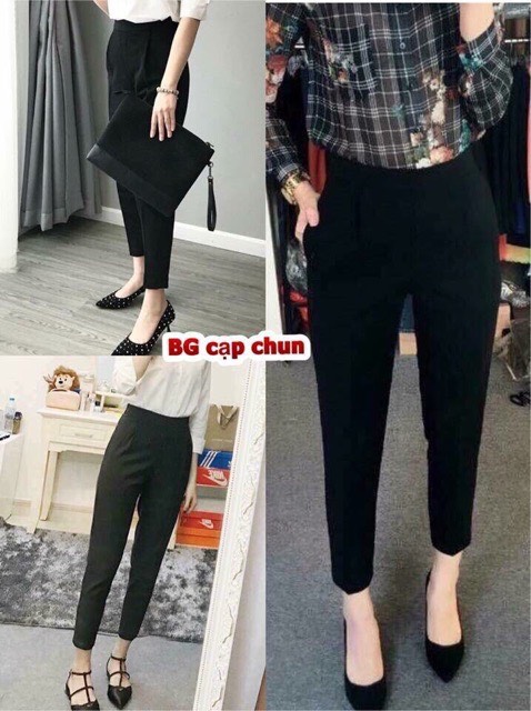 Quần baggy lưng chun sau khoá sườn