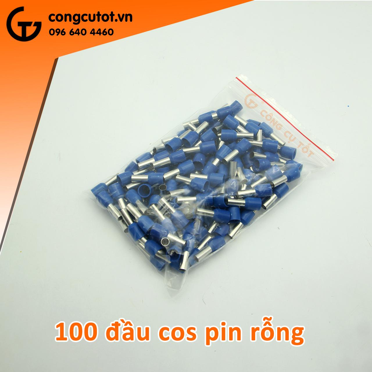 100 cái đầu cos pin rỗng