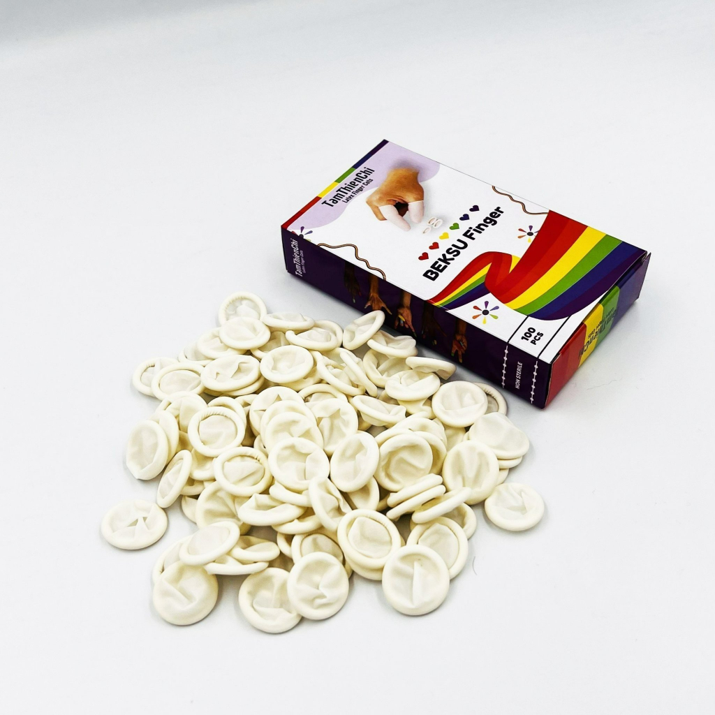 Hộp 100 Cái Bao Ngón Tay Cao Su