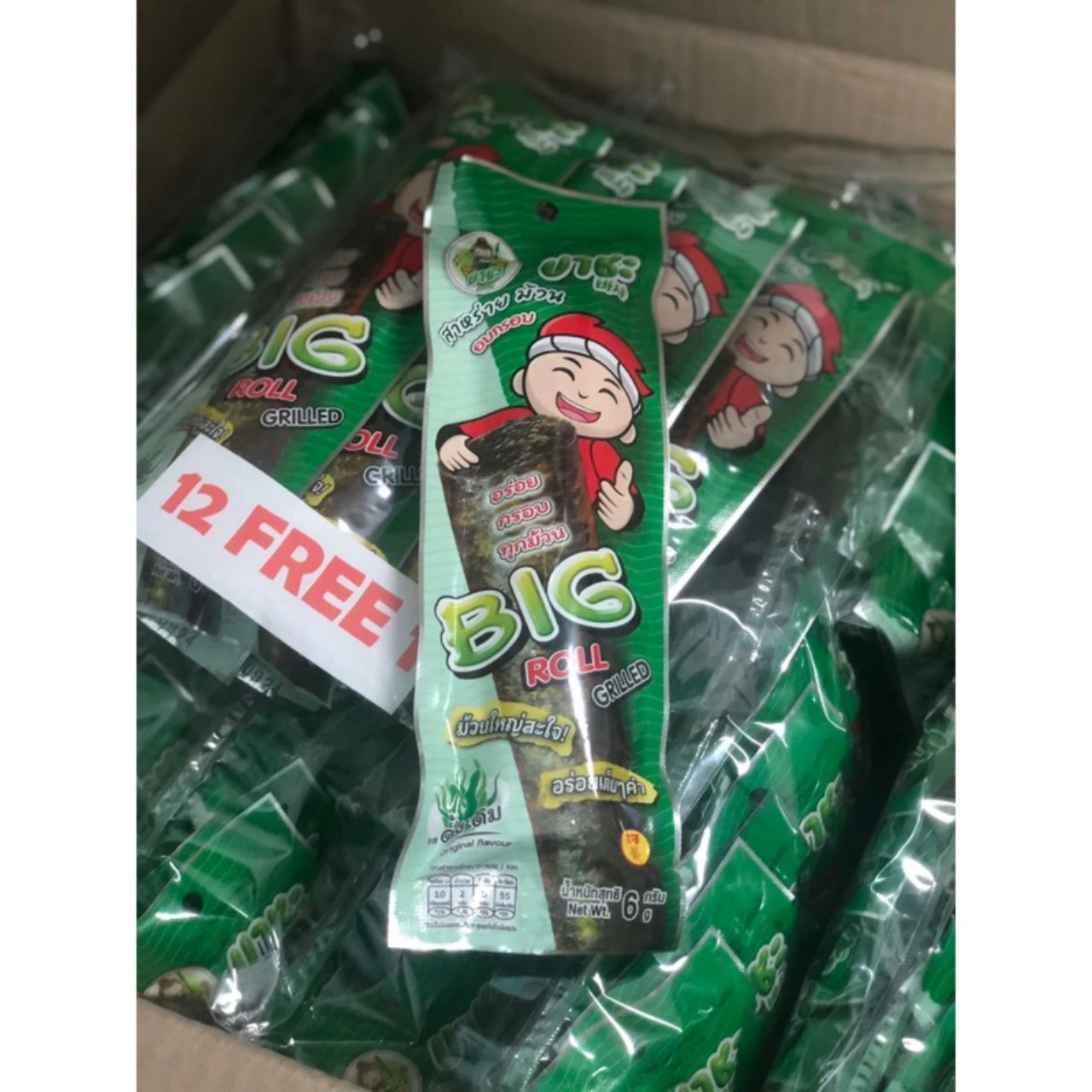 LỐC 12] Snack Rong Biển cuộn Big Roll Thái Lan