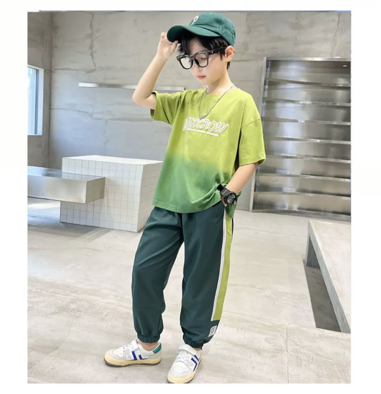 [SIZE NHÍ+ĐẠI+CỒ] SÉT BỘ THUN BÉ TRAI QUẦN DÀI PHỐI MÀU LẠ MẮT