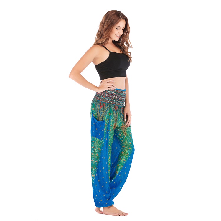 Quần alibaba, yoga, harem, boho mặc nhà, thể thao H00109