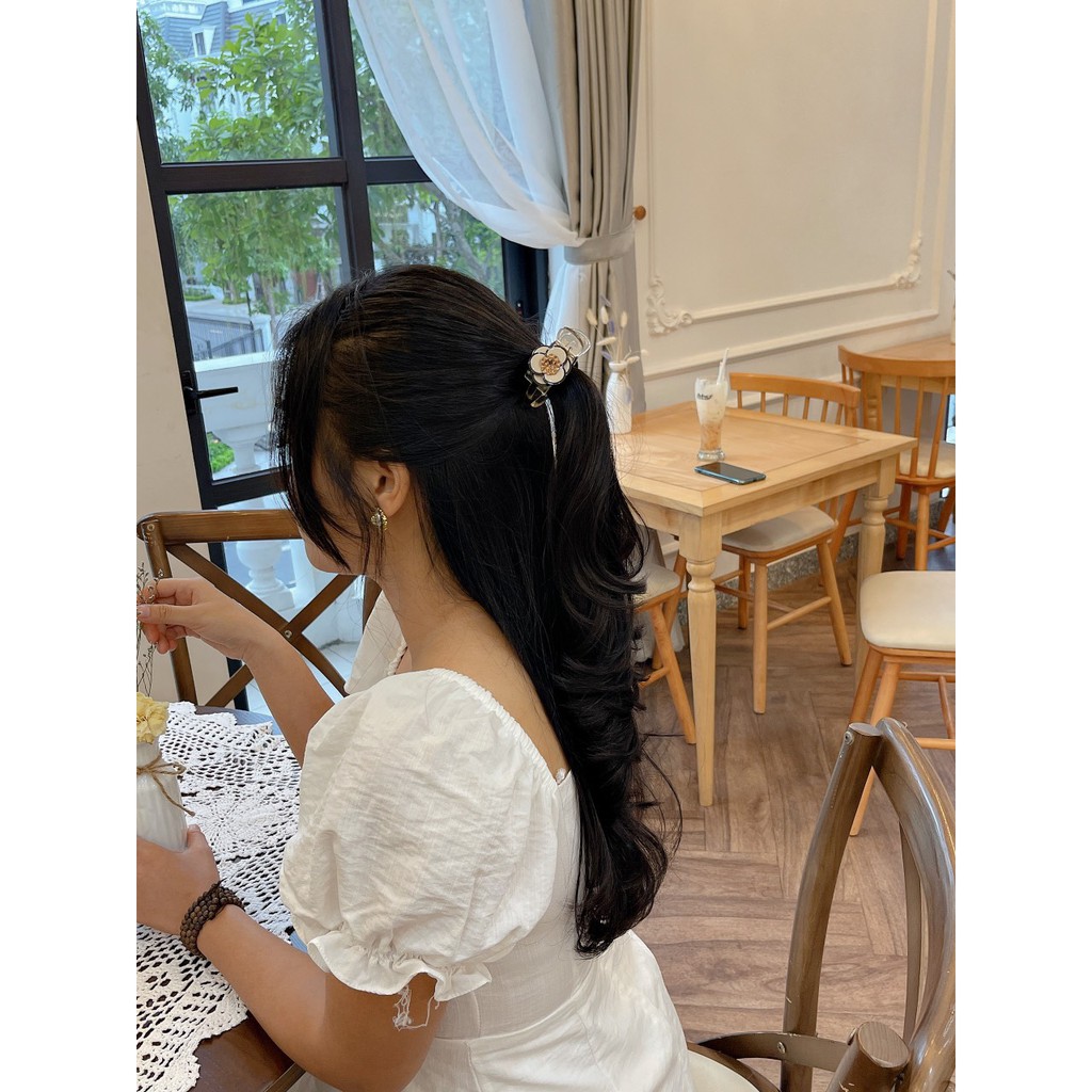 Kẹp Tóc Hình Bông Hoa Đính Đá Siêu Sang Chảnh