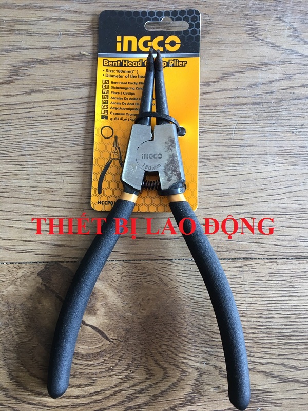 7"/180mm kềm mở phe vòng ngoài mũi cong ingco hccp011751