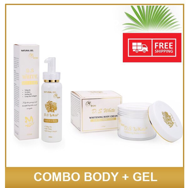 [HCM]Combo Kem Body và Gel ủ trắng DS White