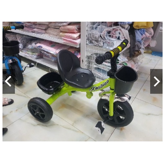 Xe đạp 3 bánh có tay đẩy để chân giỏ đồ