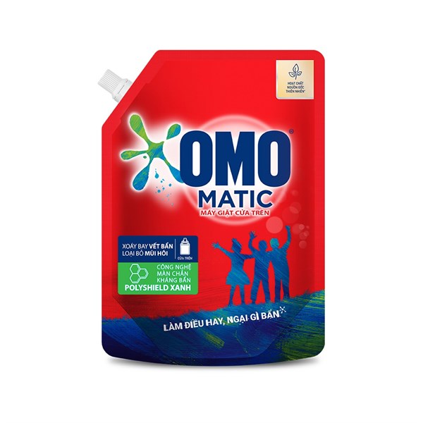 Nước giặt OMO Matic máy giặt cửa trên túi 2.2kg