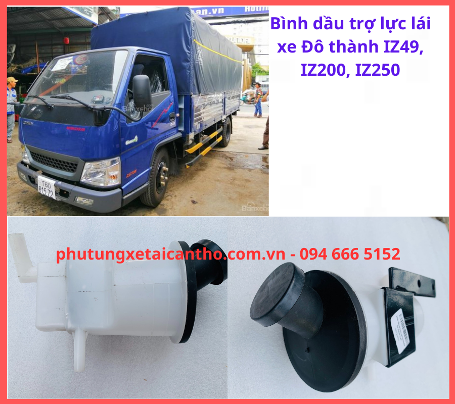 Bình dầu trợ lực lái xe đô thành iz49, iz200, iz250