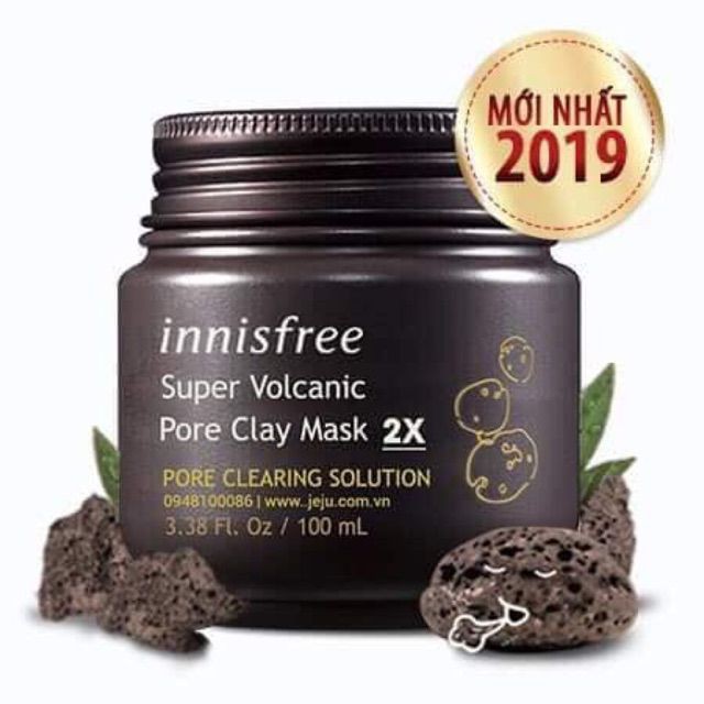 Mặt nạ đất sét Innisfree Super Volcanic Pore Clay Mask 2X