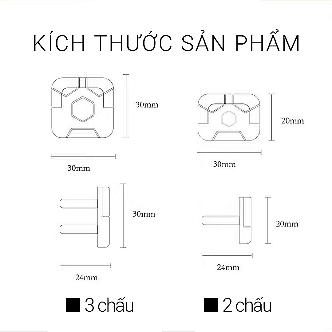 Nút Bịt Ổ Điện 2 Chân 3 Chân Cao Cấp