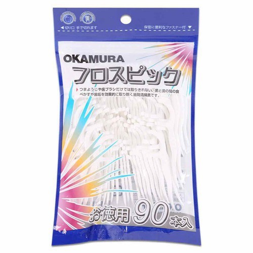[HCM]Combo 2 gói tăm chỉ nha khoa Okamura 90P