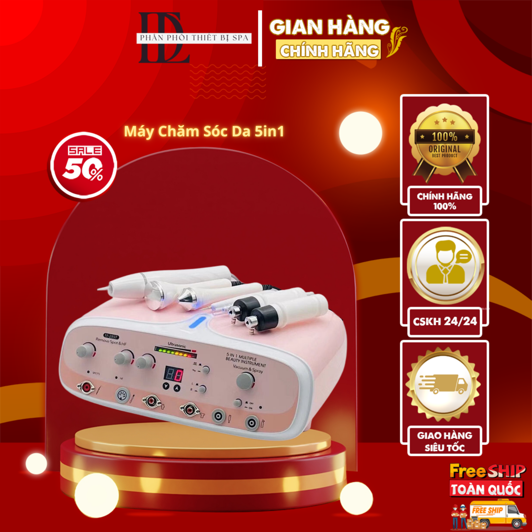 Máy 5 in 1 M1897 chăm sóc da mặt spa