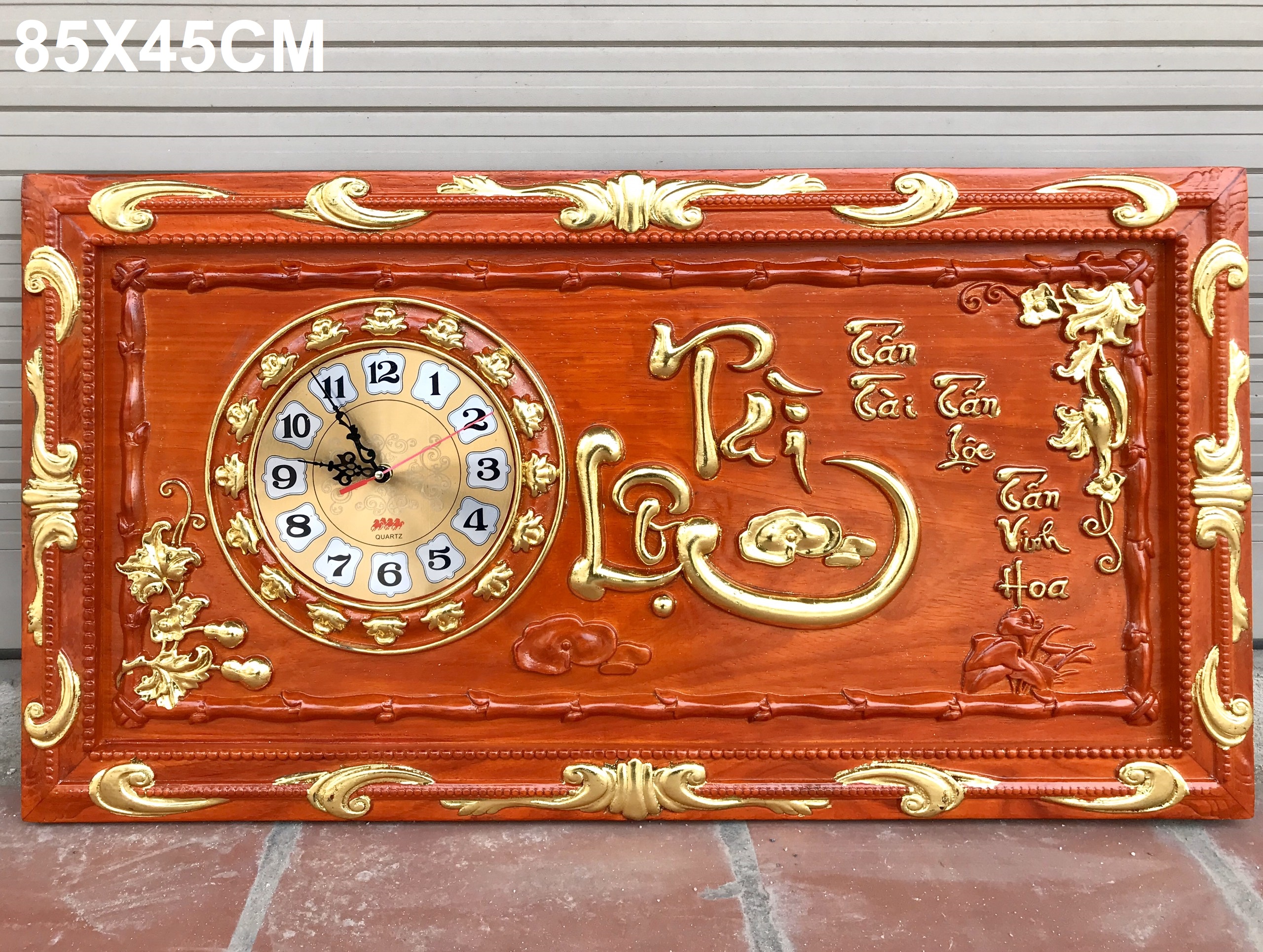 Tranh đồng hồ tài lộc- tranh tài lộc - đồng hồ tài lộc - đồng hồ gỗ-tranh gỗ - tranh treo tường - tranh trang trí - tranh chữ tài lộc- gỗ hương