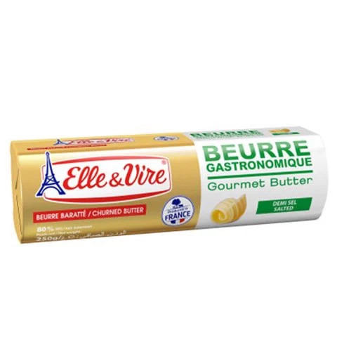 Bơ cuộn mặn Elle&Vire 80% béo - Thỏi 250gr
