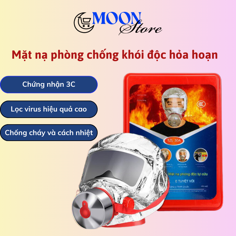 {Đạt chuẩn} Mặt nạ phòng khói, thoát hiểm khẩn cấp, PCCC