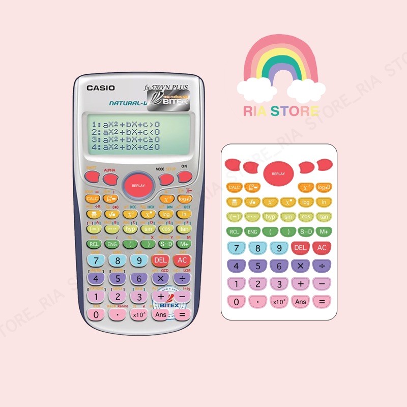 [HCM]Miếng dán nút phím máy tính casio 570