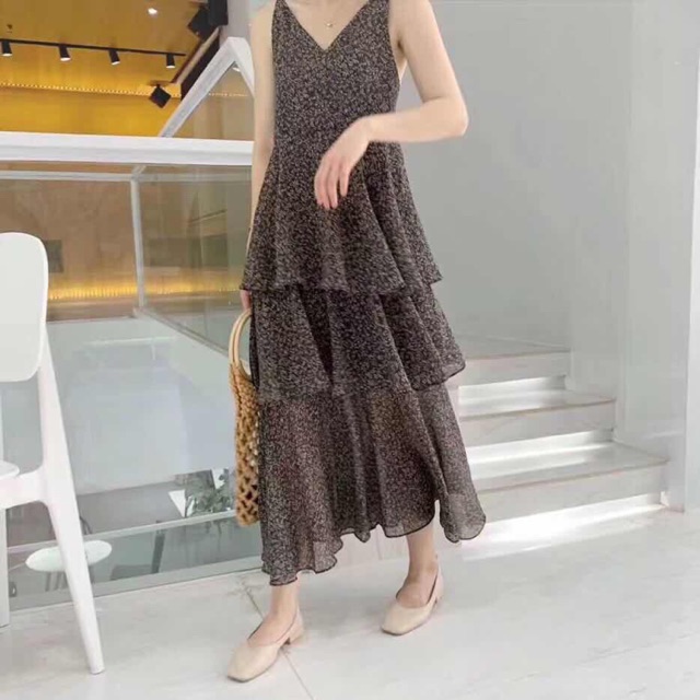 Váy maxi 2 dây - hàng Quảng Châu