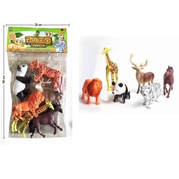 Đồ chơi mô hình 6 thú rừng bằng nhựa an toàn size lớn