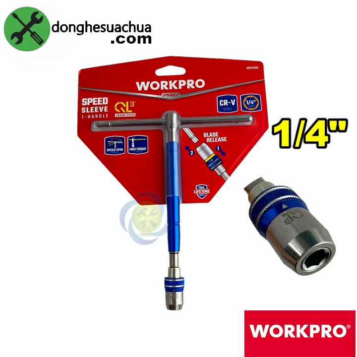 Cần siết chữ t 1/4 workpro wp275016 nối vít