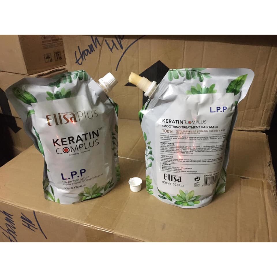 Kem Ủ - Hấp Tóc Elisa plus LPP Keratin Complex Phục Hồi Mền Mượt 900ml