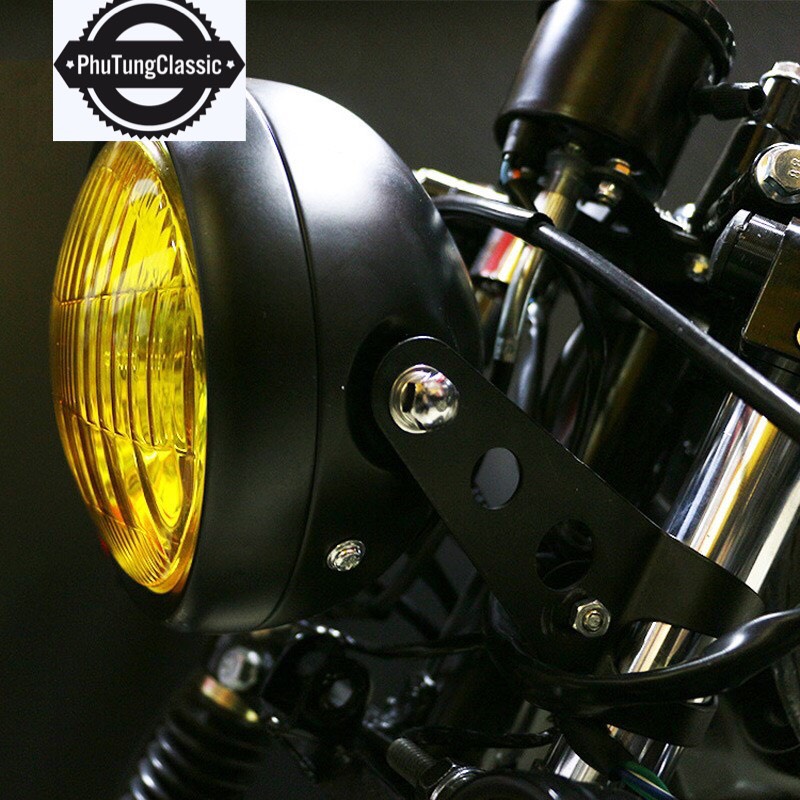COMBO Đèn pha Su GN + tai bắt pha , độ classic, cafe racer....