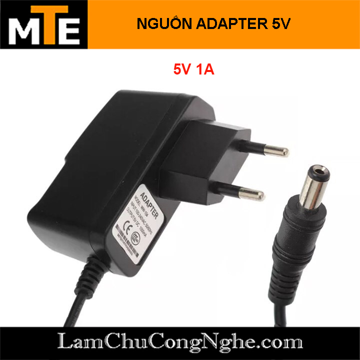 Nguồn adapter 5V 1A, 2A jack DC 5.5 x 2.1 mm