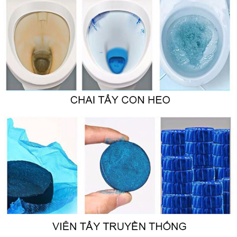 Chai tẩy bồn cầu hình heo