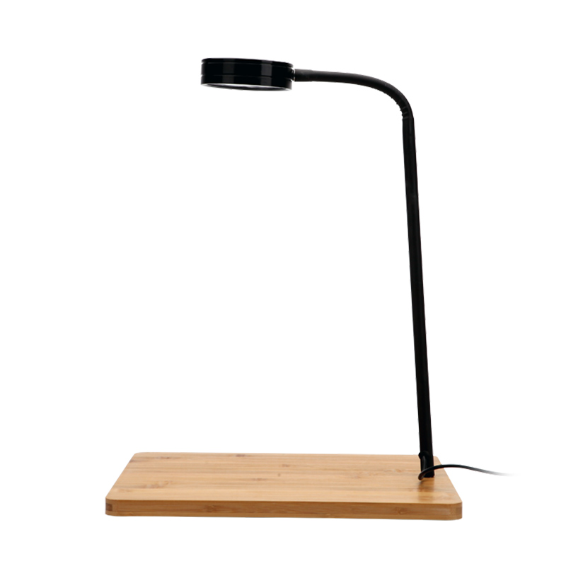 Đèn led rọi đế gỗ cho bể thủy sinh, bể cá để bàn