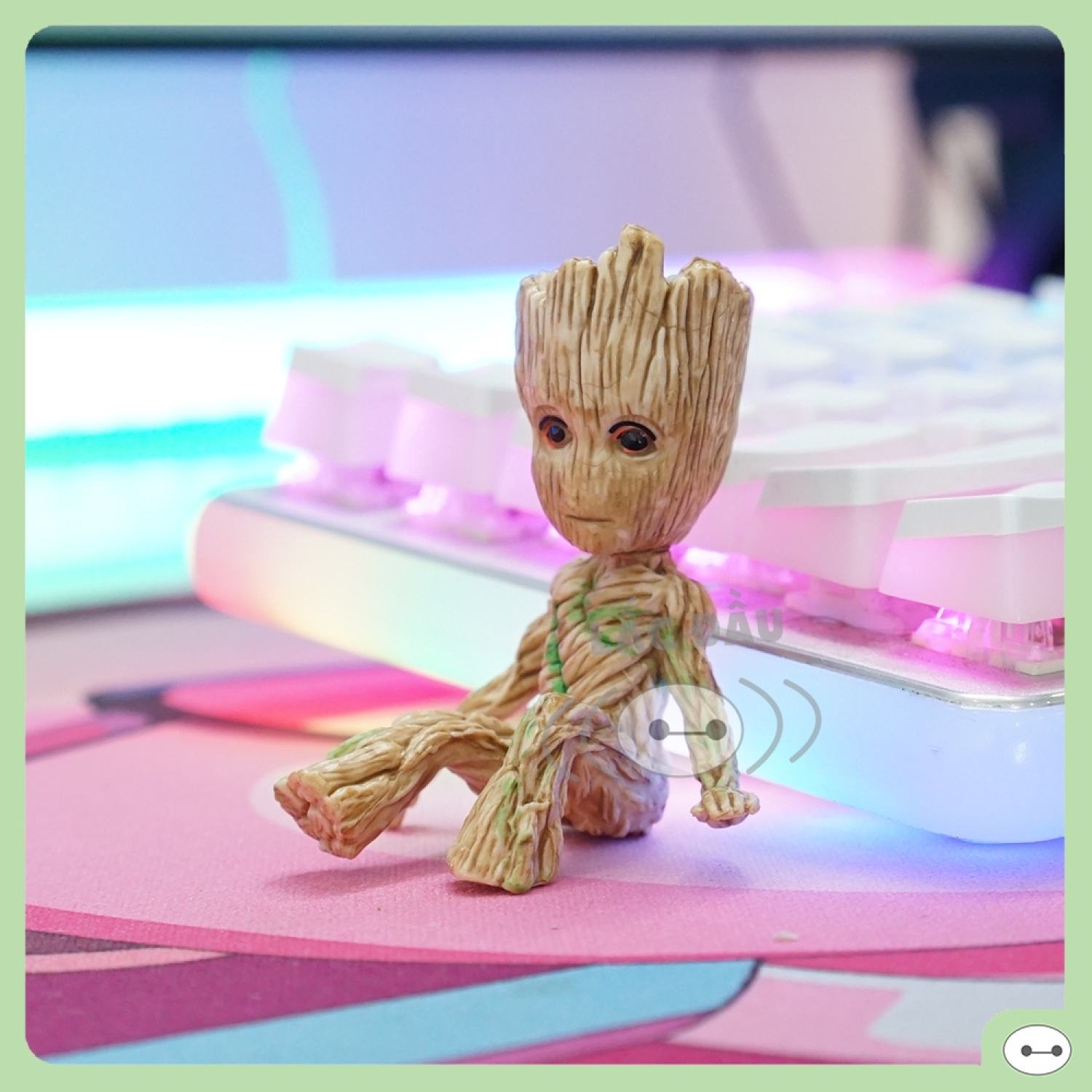 MÔ HÌNH CHIBI NGỒI GROOT 6CM SIÊU KUTE