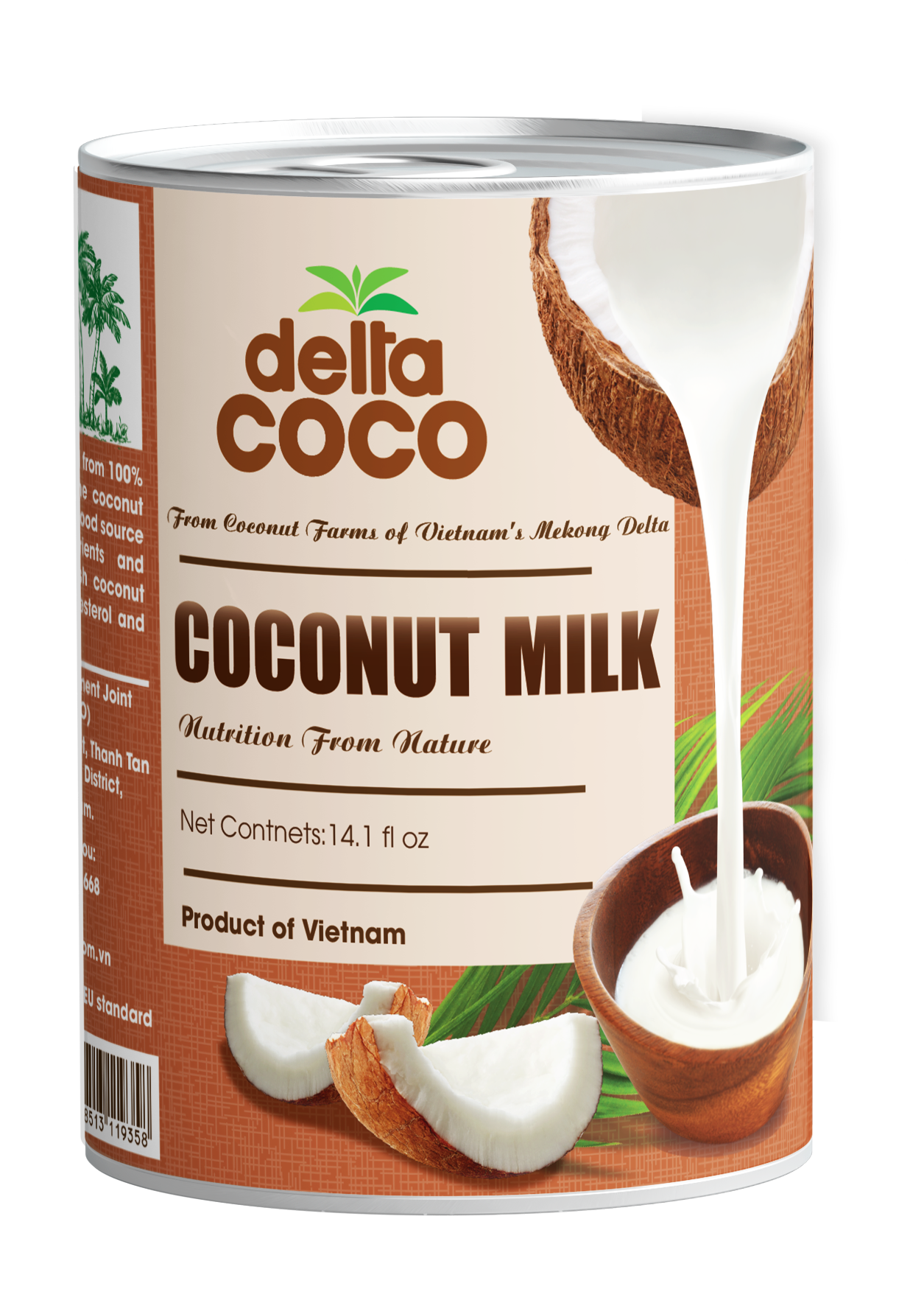 Nước Cốt Dừa Đóng Lon Delta Coco 400ml