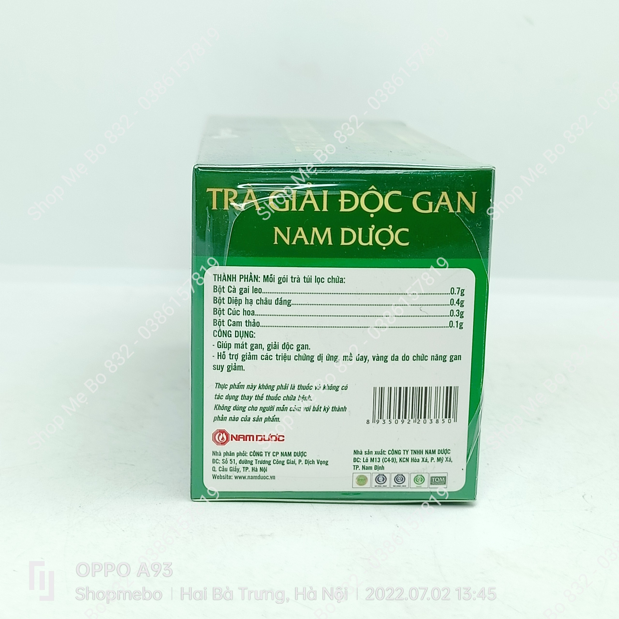 Trà giải độc gan Nam Dược