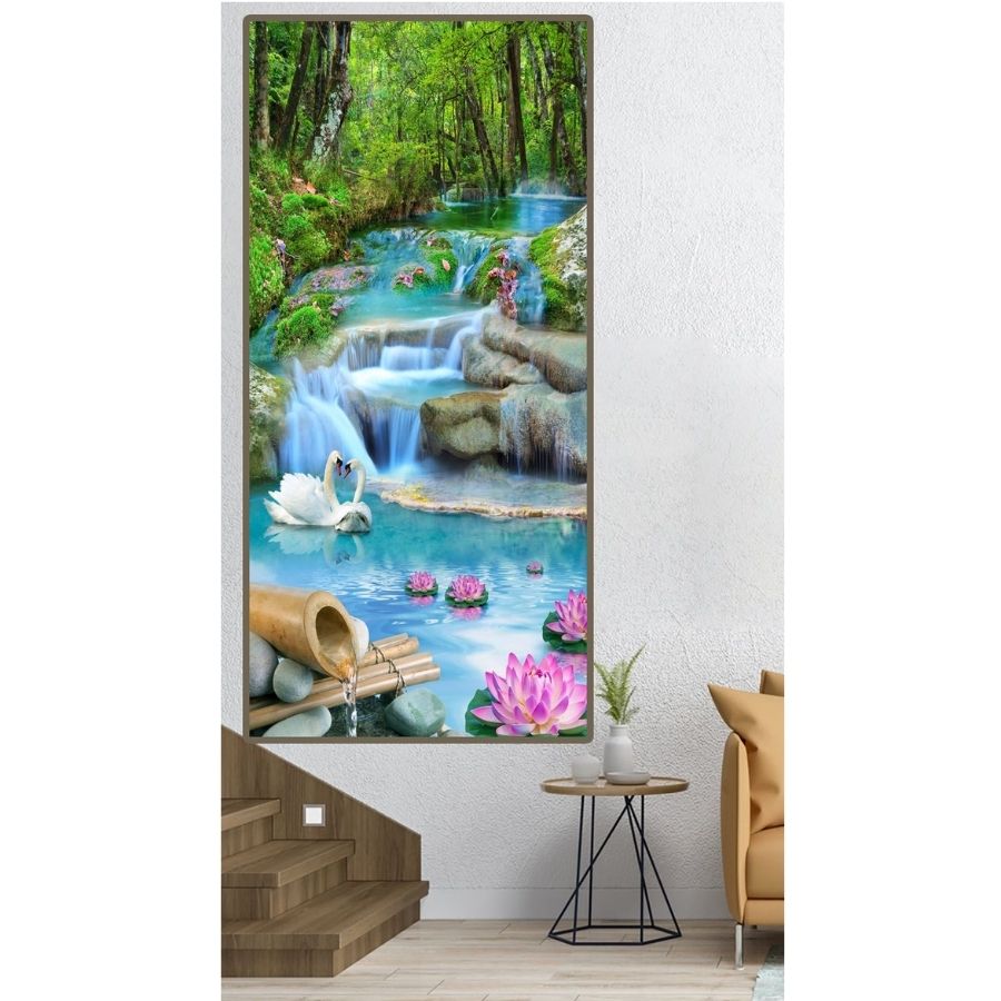 Tranh Laminate Tráng Gương - Tranh Treo Tường Sơn Thuỷ Hữu Tình 01