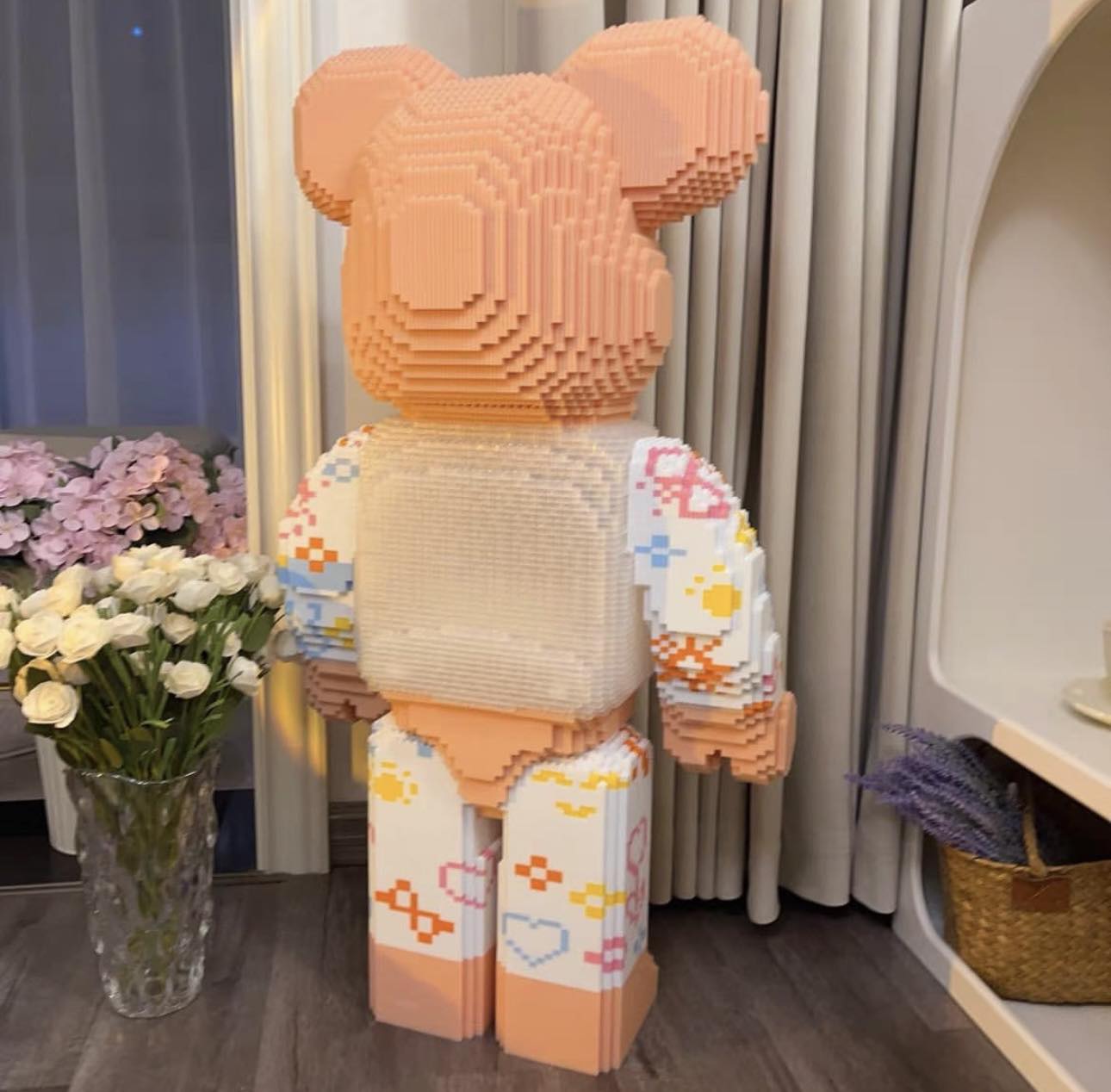 Lego Bearbrick 3D Love 55cm (tặng búa + đèn led)
