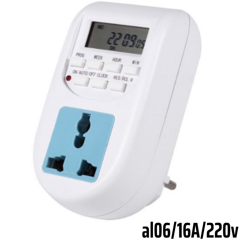 Ổ cắm hẹn giờ điện tử al06 220v -10a, ổ cắm thông minh