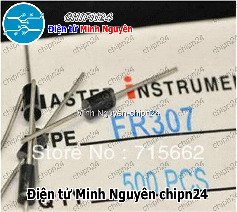 [10 con] (K464) Diode FR307 DIP 3A 1000V [Diode xung] - HH000214