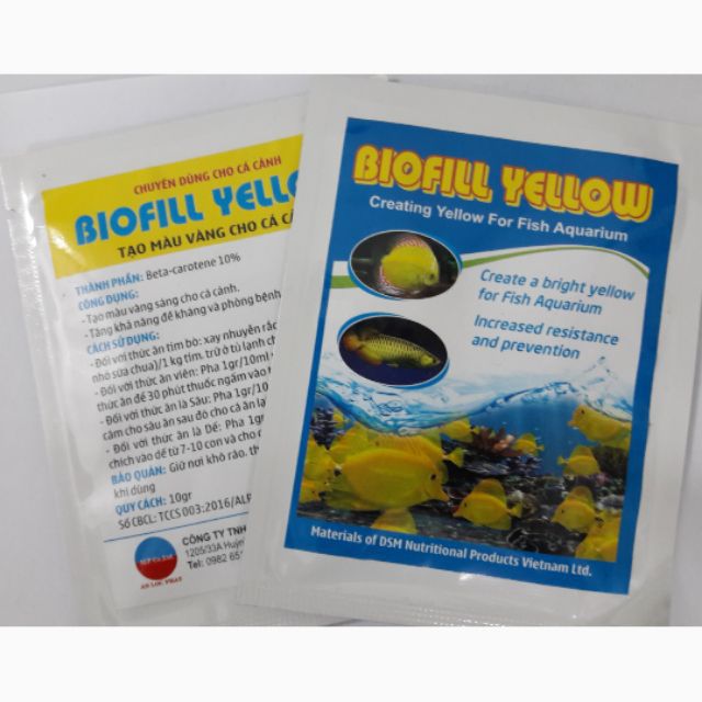 Kích vàng cho cá , tăng màu vàng cho cá bio yellow