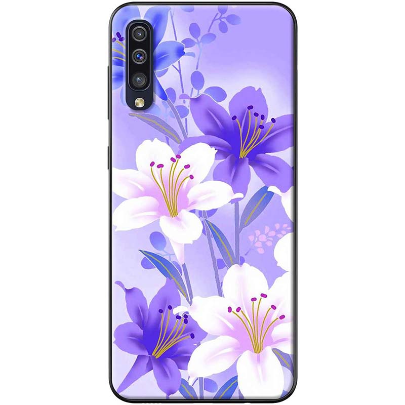 [HCM]Ốp lưng dành cho Samsung A70, A71, A72, Samsung A80 mẫu Hoa tím trắng