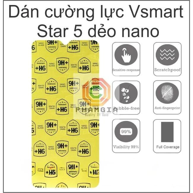 [HCM]Dán cường lực Vsmart Star 5 dẻo nano siêu bền