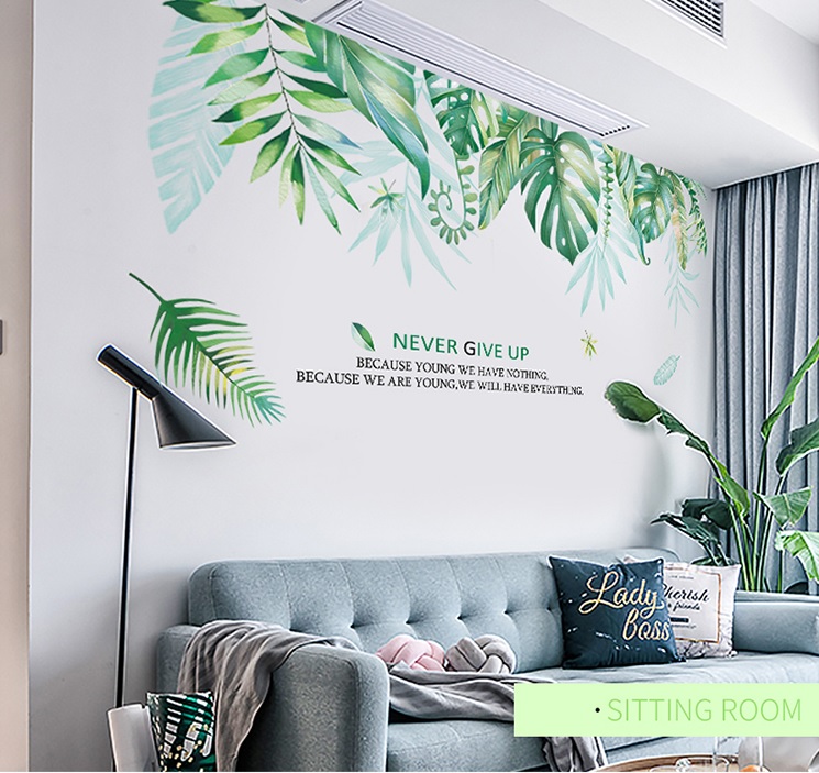 Decal dán tường Tán lá xanh - C15 - Vivadecal