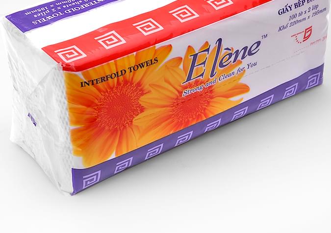 [Chính hãng] Khăn giấy bếp Elène đa dụng gói 100 tờ ( 2 lớp ) [Ảnh thật]