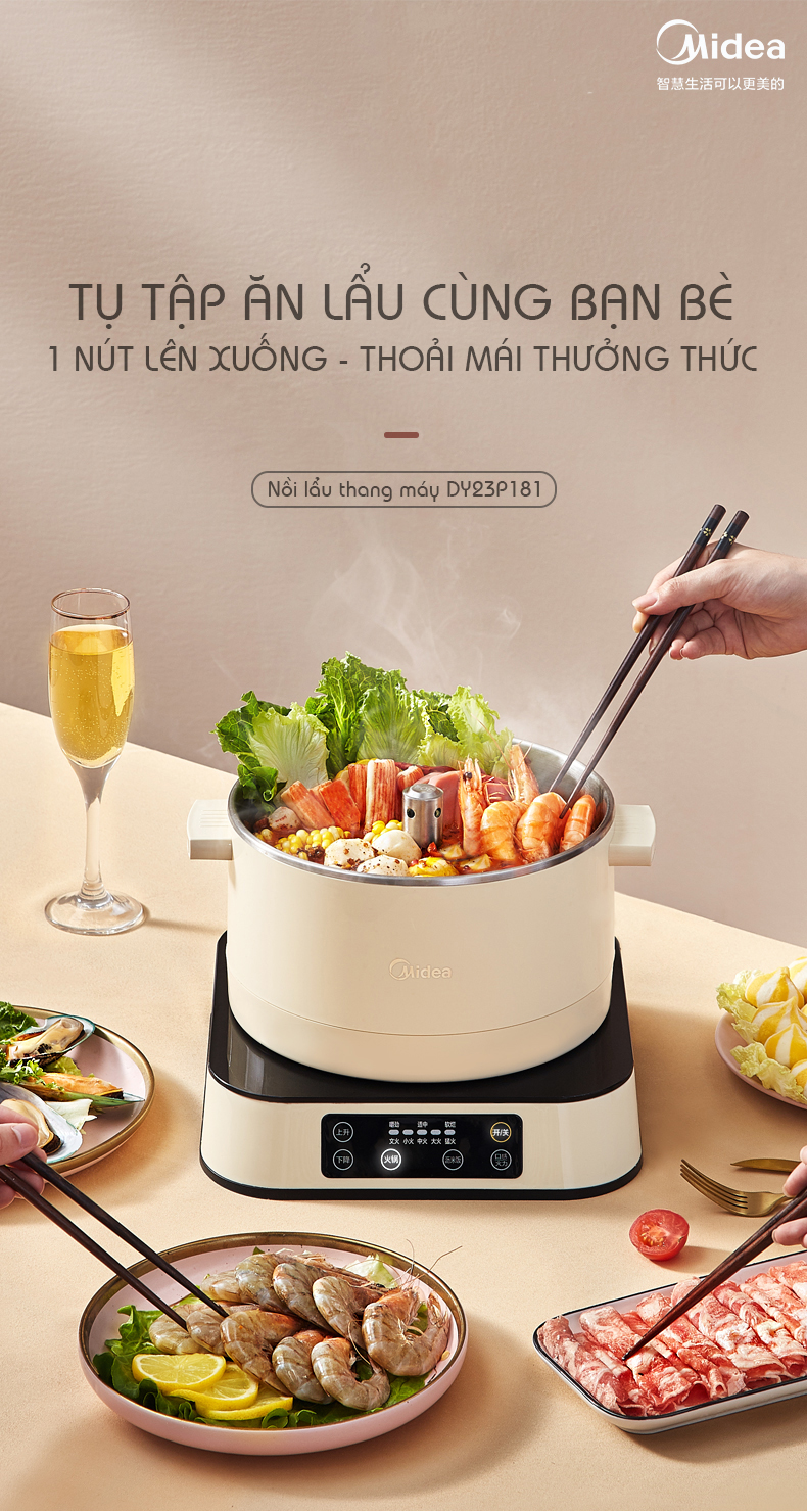 Nồi Lẩu Điện Thang Máy Thông Minh Midea