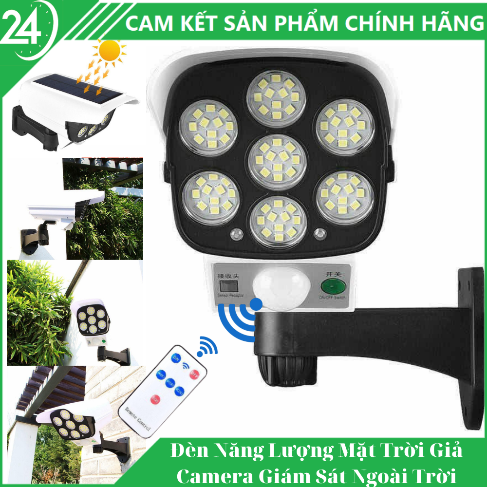 [ĐNLMT] Đèn Năng Lượng Mặt Trời JD-2178T Giả Giống Camera Giám Sát Ngoài Trời Chống Trộm, có điều khiển từ xa