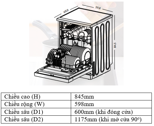 Máy rửa bát FC-DW129